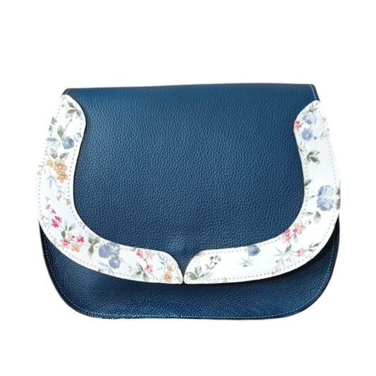 Geantă de Damă IRIS Blue – Piele Naturală Premium | Design Elegant, Realizată Manual